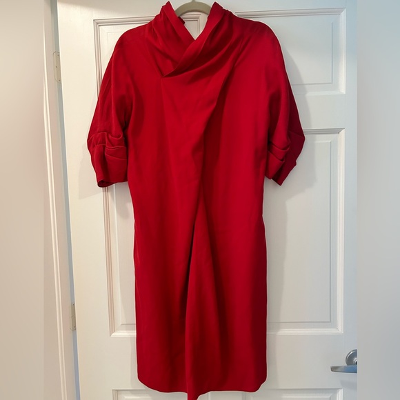 Armani red dress, size 10, wool and viscose - Picture 1 of 10